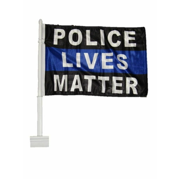 USA Thin Blue Line 12" x 18" Car Flag Double Sided Police Lives Matter Dozen